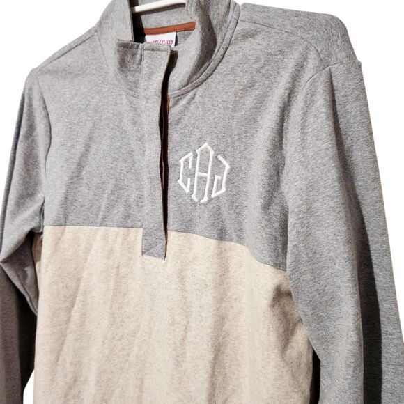 Marleylilly Sweatshirt For Women Size XL Gray And Beige Color Front Buttons - Picture 2 of 12